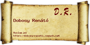 Dobosy Renátó névjegykártya