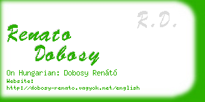 renato dobosy business card